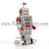 RT0070 - ROBOT ARGENTATO in latta carica a molla