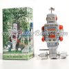 RT0070 - ROBOT ARGENTATO in latta carica a molla
