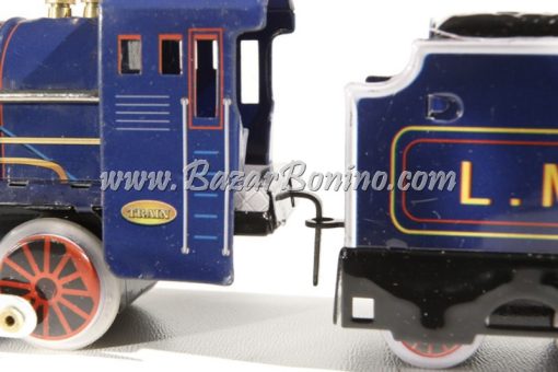 TN0070 - TRENO LOCOMOTORE CON 2 VAGONI BLU