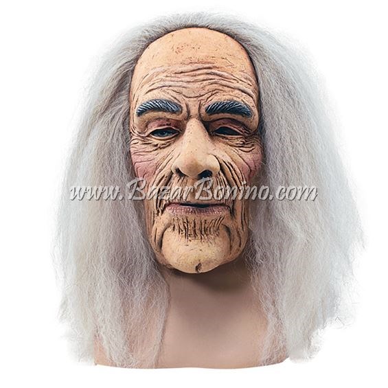 Nonno maschera con capelli vecchio Carnevale Maschera servi dissennato GOMMA MASCHERA il professor 