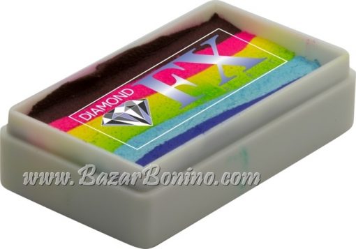 59 - Bright Rainbow SPLIT CAKES Medium size Diamond Fx