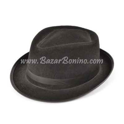 BH182 - Cappello Gangster Feltro Nero