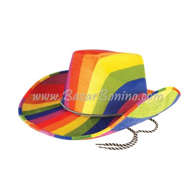 BH678 - Cappello Cow Boy Arcobaleno