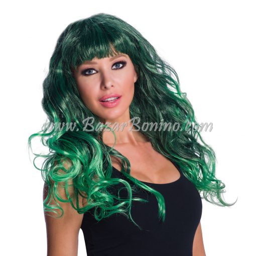 WGBW571 - Parrucca Verde Bicolore