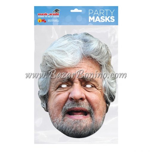 PBGRIL - Maschera Cartoncino Beppe Grillo