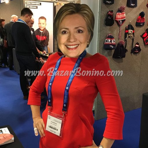 PHCLIN - Maschera Cartoncino Hillary Clinton