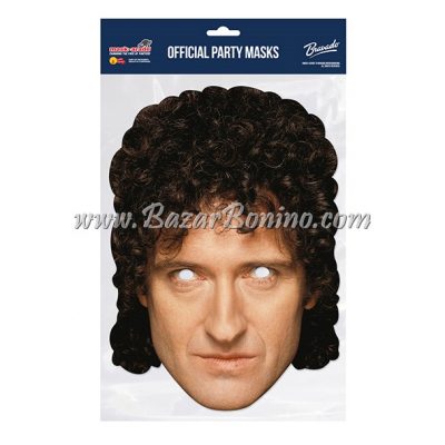 SQBMAY - Maschera Cartoncino Brian May Queen