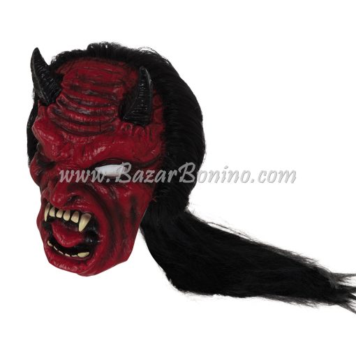 BM0528 - Maschera Diavolo con Capelli