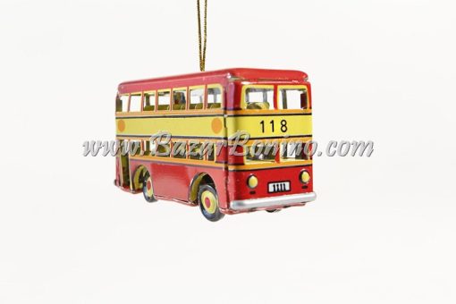 CR0300 - Bus Pompieri Decorativo in Latta