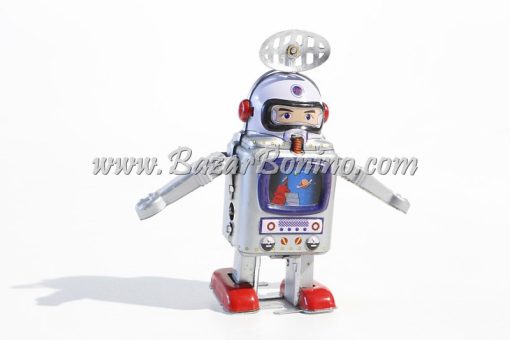 RT0011 - Robot Astronauta Argentato in Latta