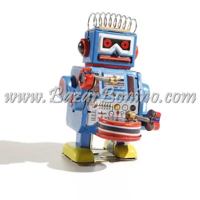 RT0047 - Robot Tamburo in latta con carica a molla