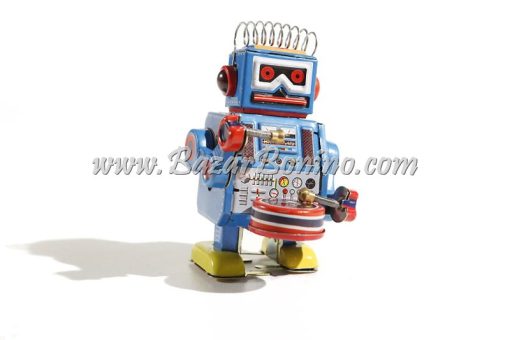 RT0047 - Robot Tamburo in latta con carica a molla