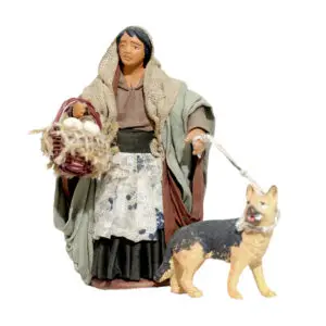 Donna Cestino e Cane Guinzaglio